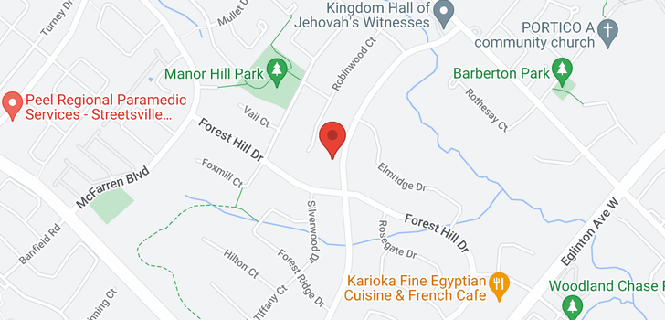 map of 2293 ERIN CENTRE BLVD